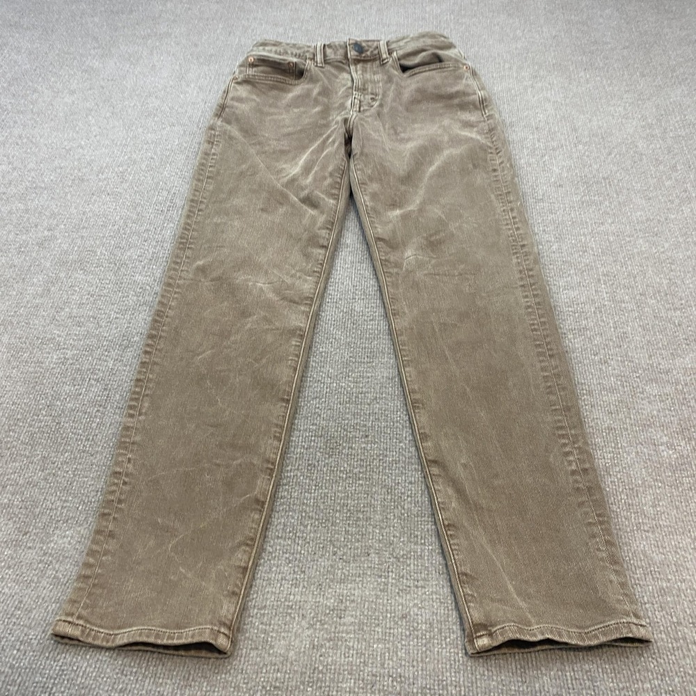 American Eagle Easyflex Jeans Mens 28x30 Brown Athletic‎ Straight Stretch Denim